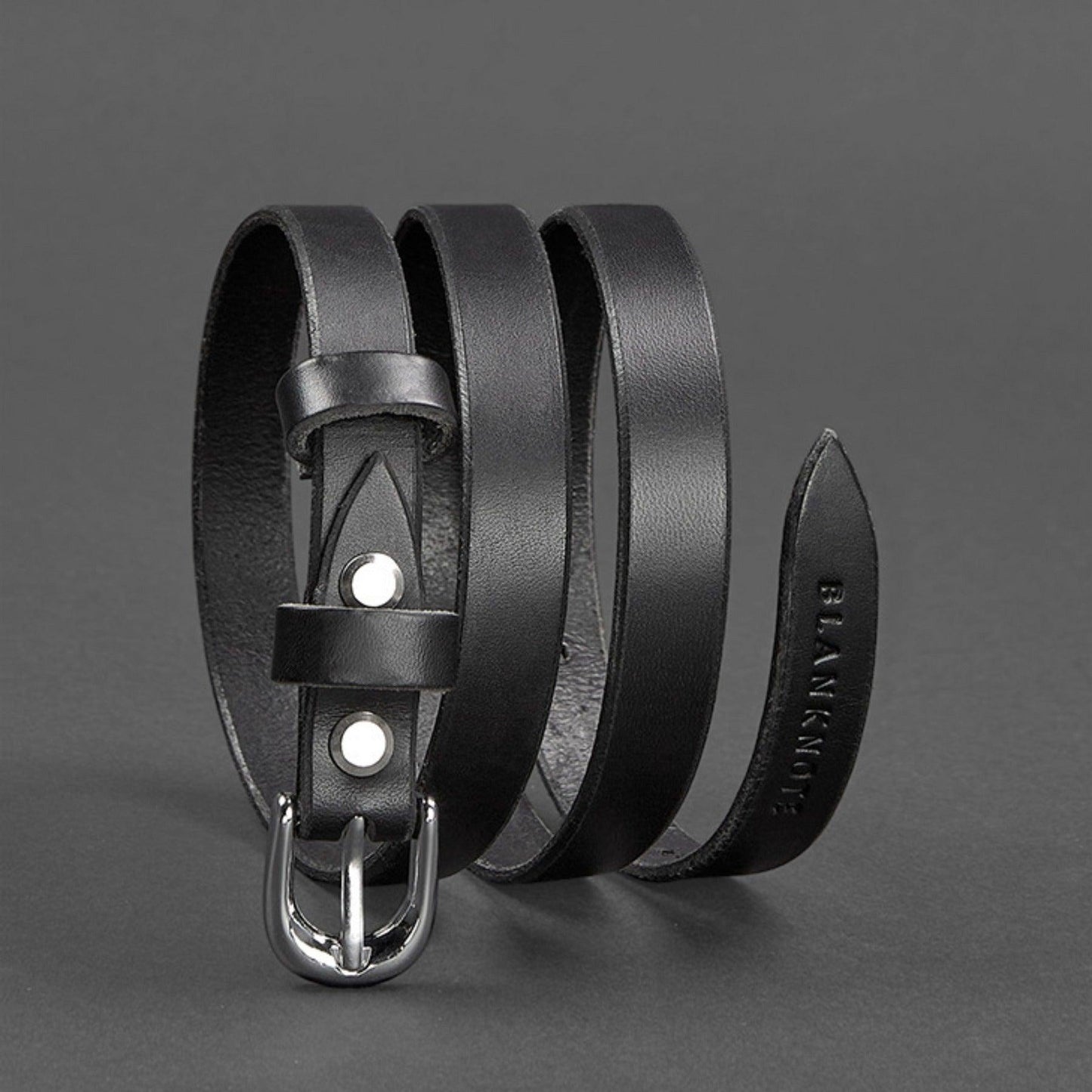 Handmade High Quality  Narrow Leather Belt