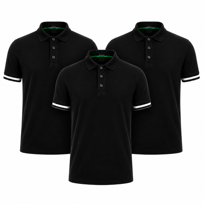 3er-Pack klassische Poloshirts