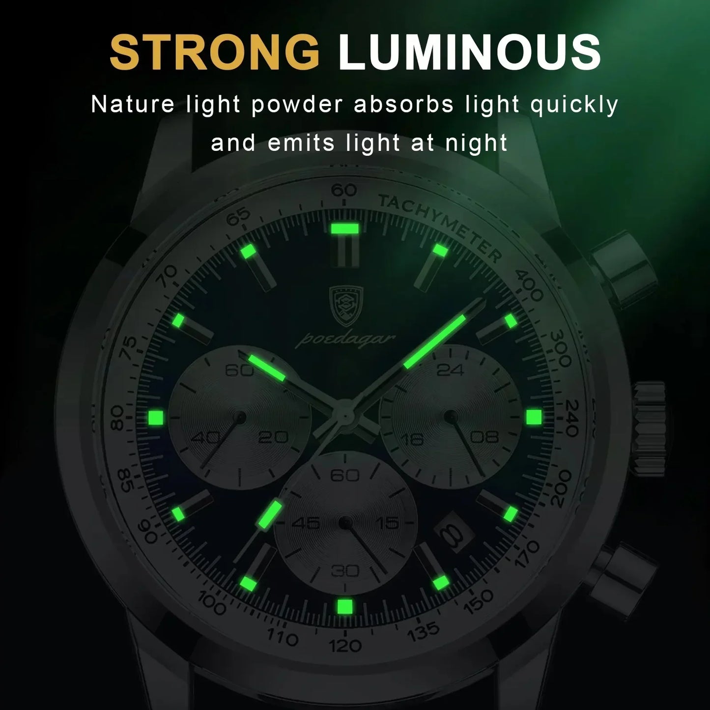 POEDAGAR Luxury Man's Watch